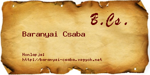 Baranyai Csaba névjegykártya
