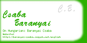 csaba baranyai business card